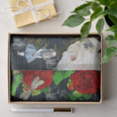 Papier Mousseline Wonderland Cartes Roses Papier Tissu Littéraire (Cadeau)