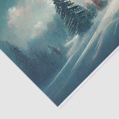 Papier Mousseline Wonderland neige Pine Trees Nuage (Détail)