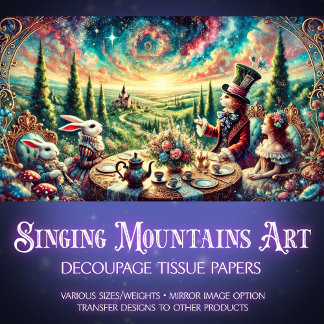 Papier Mousseline Wonderland Tea Party Magique Imaginaire Découpage