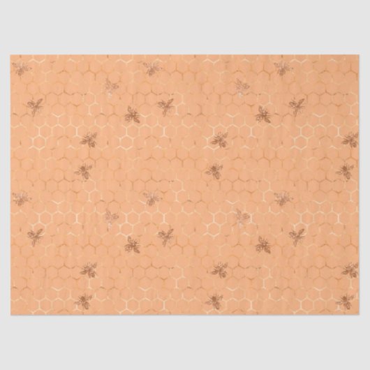 Papier Mousseline Woodland Bee Series Design 5 Tissu Paper (Recto)