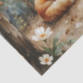 Papier Mousseline Woodland Fox with Botanical Details (Détail)