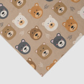 Papier Mousseline Woodland Ours mignons enfants (Détail)