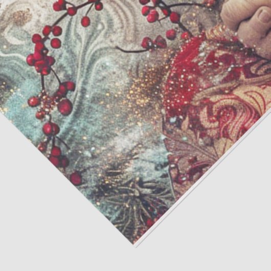 Papier Mousseline Woodland Père Noël (Détail)