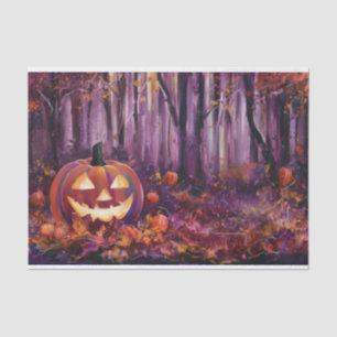 Papier Mousseline Woodsy Jack-olantern, Feuilles d'automne et Forêt
