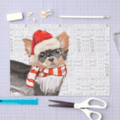 Papier Mousseline Woof Word Art et Chihuahua Père Noël Dog (Artisanat)