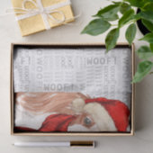 Papier Mousseline Woof Word Art et Christmas Cocker Spaniel (Cadeau)