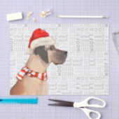 Papier Mousseline Woof Word Art et Great Dane Christmas (Artisanat)