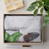 Papier Mousseline Woof Word Art et Noël Boston Terrier (Cadeau)