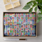 Papier Mousseline World All Countries Nation Drapeaux Découpage (Cadeau)