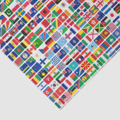 Papier Mousseline World All Countries Nation Drapeaux Découpage (Détail)