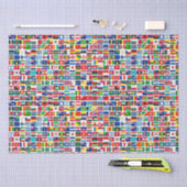 Papier Mousseline World All Countries Nation Drapeaux Découpage (Artisanat)