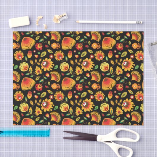 Papier Mousseline Wycinanki Autumn Folklore (Artisanat)