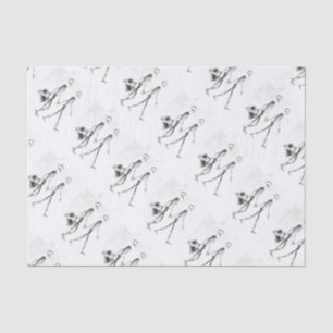 Papier Mousseline X-Ray Skeleton Tourist Couple