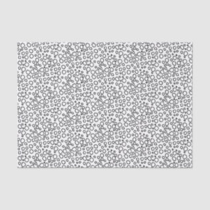 Papier Mousseline Xmas minimaliste mignon noir bulles cercles blancs