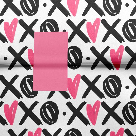 Papier Mousseline XOXO Motif de coeur Saint Valentin