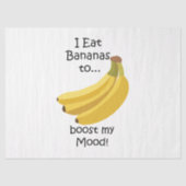 Papier Mousseline Yellow Banana Fruit Boost My Mood Funny (Recto)