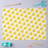 Papier Mousseline Yellow Heart Modern Happy Friendship Sweet Joyful (Artisanat)