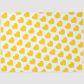 Papier Mousseline Yellow Heart Modern Happy Friendship Sweet Joyful (Recto)