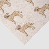 Papier Mousseline Yellow Labrador Retriever Lab Chien Motif d'impres (Détail)
