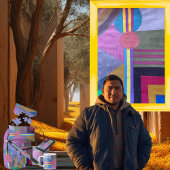 Papier Mousseline "Yellow Pathway"