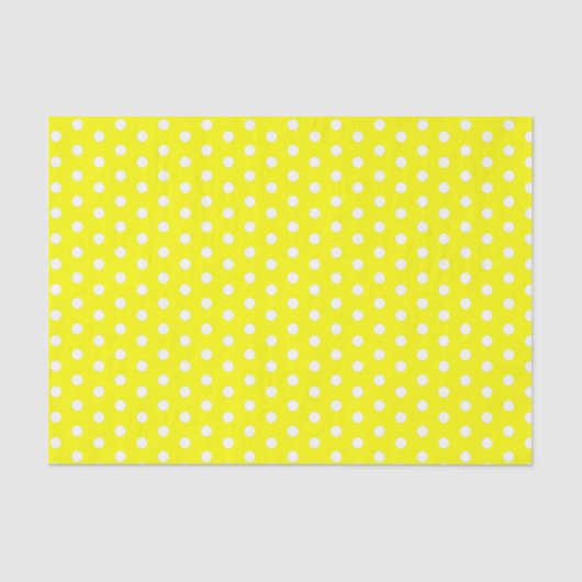 Papier Mousseline Yellow Polka (Recto)