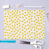 Papier Mousseline Yellow Polka (Artisanat)