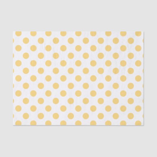 Papier Mousseline Yellow polkadots (Recto)