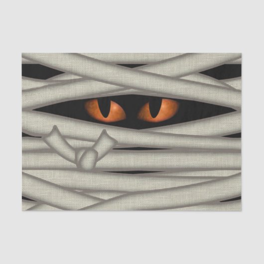 Papier Mousseline Yeux de maman Halloween Orange ID685 (Recto)