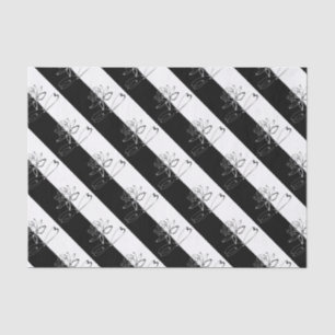 Papier Mousseline Yin Yang Black Lotus Blossom