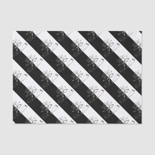 Papier Mousseline Yin Yang Black Lotus Blossom (Recto)