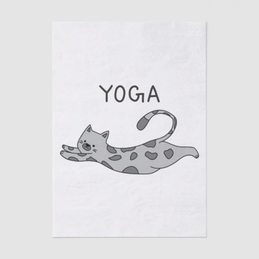 Papier Mousseline Yoga Cat (Recto)
