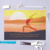 Papier Mousseline Yoga Enseignant Soleil Salutation Moitié Lune Pose (Artisanat)