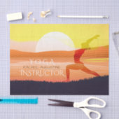 Papier Mousseline Yoga Instructeur Sun Salutation Crescent Moon Pose (Artisanat)