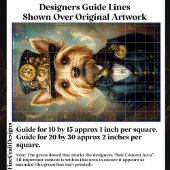 Papier Mousseline Yorkie Chien, Costume Steampunk & Top Hat CZ7 Déco