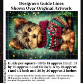 Papier Mousseline Yorkie Chien dans le pull de Noël DS2LR Decoupage