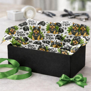 Papier Mousseline Yorkie Motif Chien Mignon