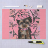 PAPIER MOUSSELINE YORKIE POO            (Artisanat)