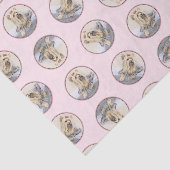 Papier Mousseline Yorkshire Terrier Peinture mignonne Chien original (Détail)