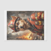 Papier Mousseline Yorkshire Terrier race chien agissant comme pompie (Recto)