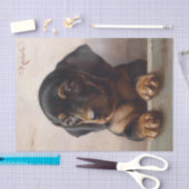 Papier Mousseline Young Dachshund par Carl Reichert (Artisanat)