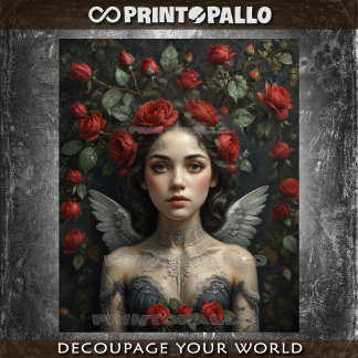 Papier Mousseline Your angel love flowers and roses! - 