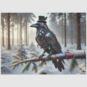 Papier Mousseline Yuletide Raven