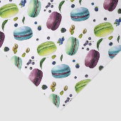 Papier Mousseline Yummy Coloré Macarons & Berries Motif (Détail)