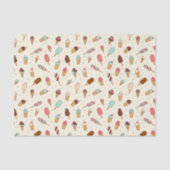 Papier Mousseline Yummy Ice Cream Motif | Crème vanille (Recto)