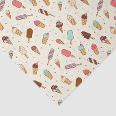 Papier Mousseline Yummy Ice Cream Motif | Crème vanille (Détail)
