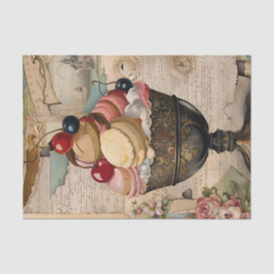 Papier Mousseline Yummy Sweets Vintage Collage Découpage