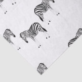 Papier Mousseline Zebra animal pattern on white (Détail)