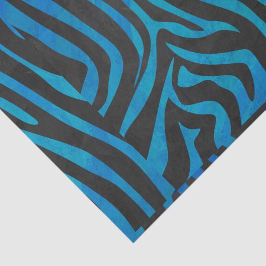 Papier Mousseline Zebra Black et Blue Print (Détail)