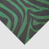 Papier Mousseline Zebra Black et Green Print (Détail)
