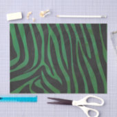 Papier Mousseline Zebra Black et Green Print (Artisanat)